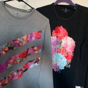 Adidas Long sleeve climalite floral T-shirts